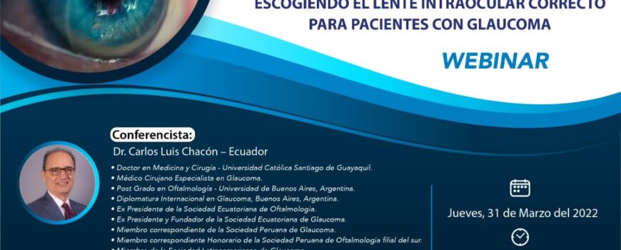 La Sociedad  Ecuatoriana de Glaucoma prepara importante webinar sobre glaucoma